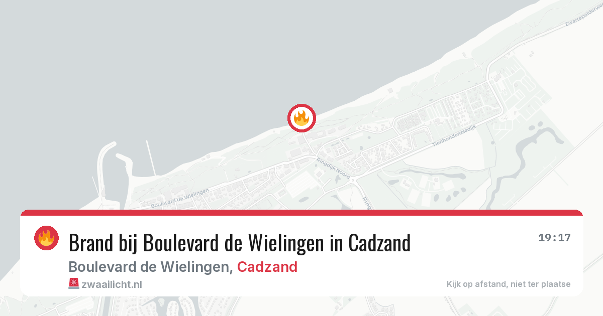 Brand bij Boulevard de Wielingen in Cadzand — 27 jun 2026