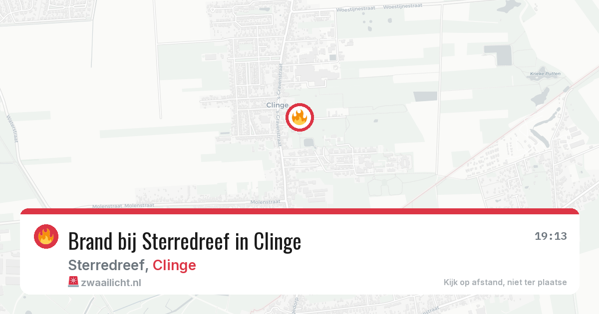 Brand bij Sterredreef in Clinge — 28 apr 2026