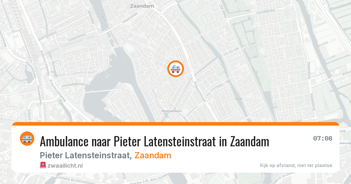 Ambulance naar Pieter Latensteinstraat in Zaandam — 31 mrt 2026