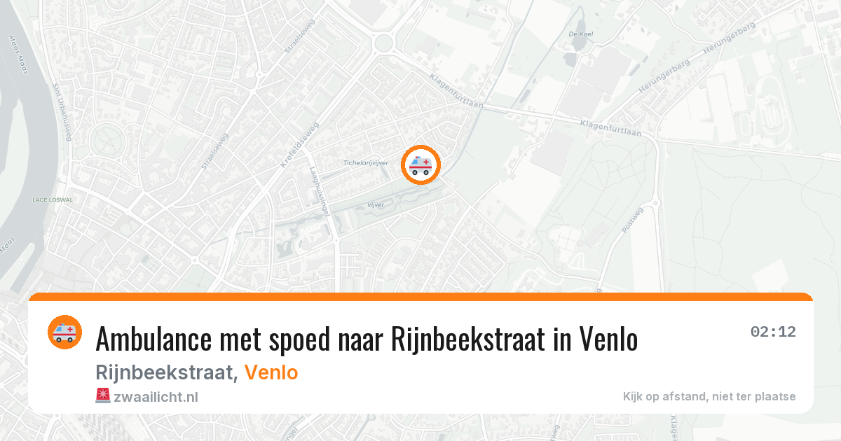 Ambulance met spoed naar Rijnbeekstraat in Venlo — 6 jun 2026