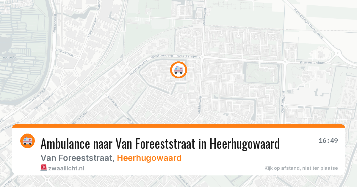 Ambulance naar Van Foreeststraat in Heerhugowaard — 21 jul 2026