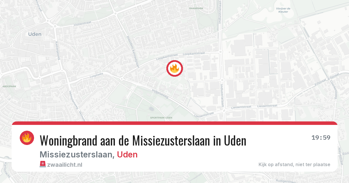 Woningbrand aan de Missiezusterslaan in Uden — 4 feb 2026