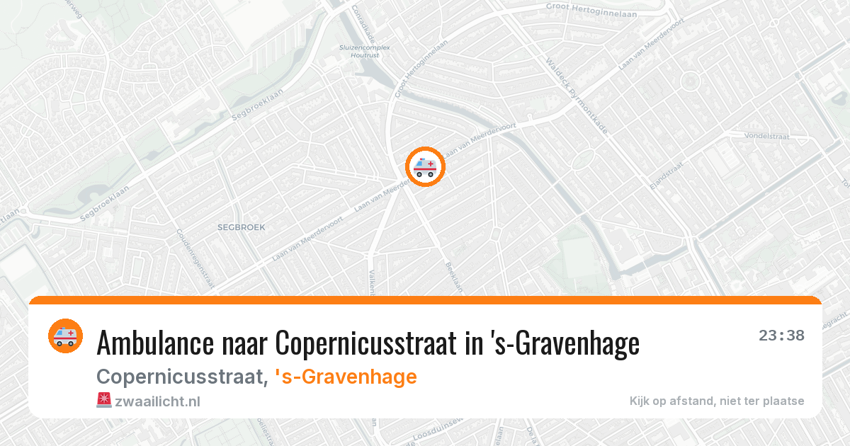 Ambulance naar Copernicusstraat in 's-Gravenhage — 23 jun 2026