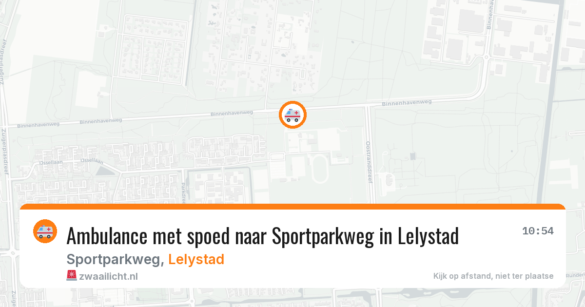 Ambulance met spoed naar Sportparkweg in Lelystad — 2 aug 2026