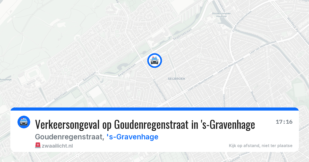 Verkeersongeval op Goudenregenstraat in 's-Gravenhage — 18 jul 2026