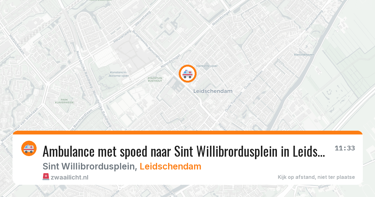 Ambulance met spoed naar Sint Willibrordusplein in Leidschendam — 20 jun 2026
