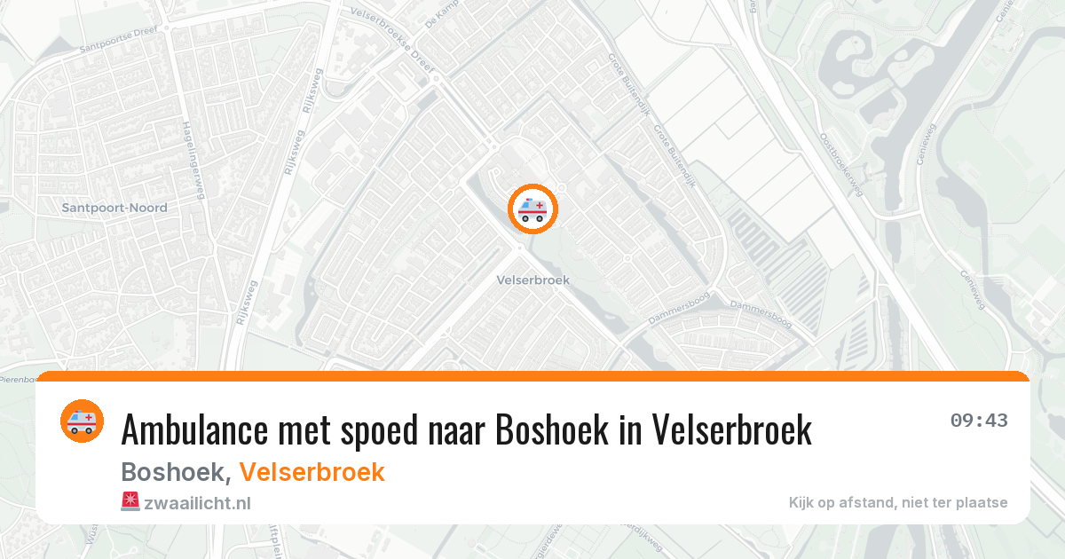Ambulance met spoed naar Boshoek in Velserbroek — 20 jun 2026