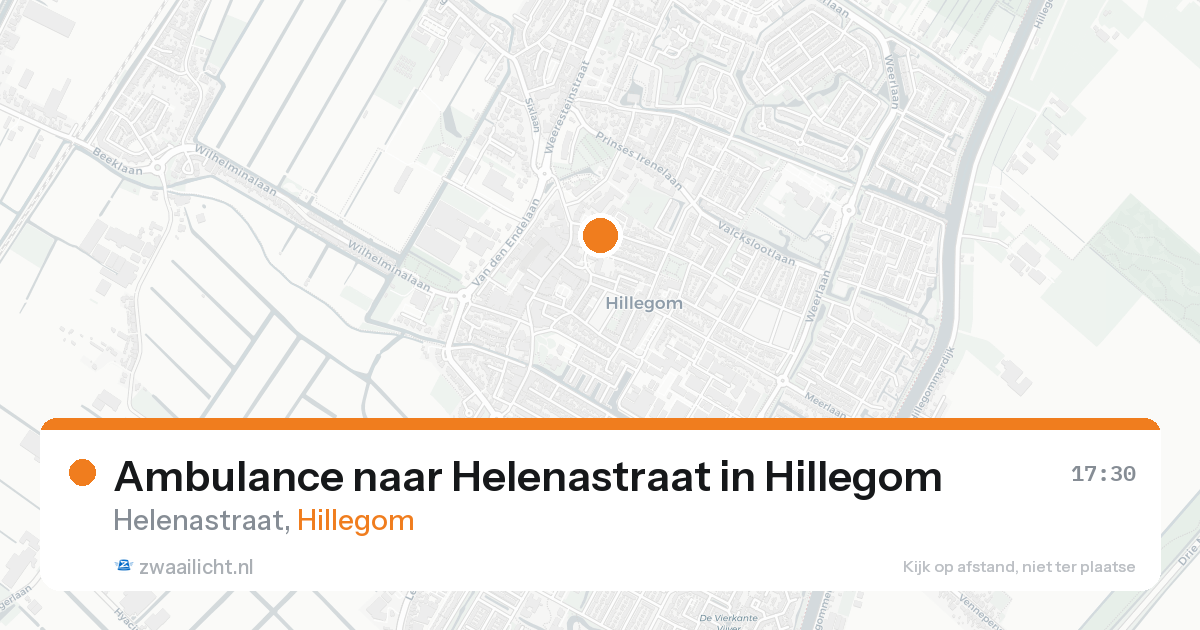 Ambulance naar Helenastraat in Hillegom — 15 aug 2026