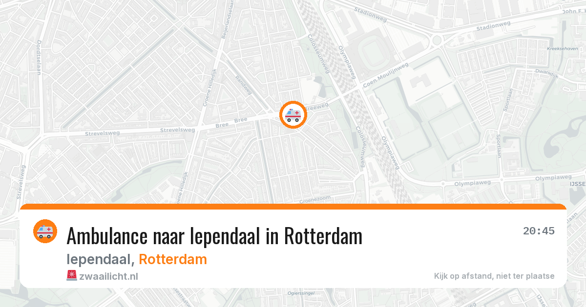 Ambulance naar Iependaal in Rotterdam — 9 mei 2026