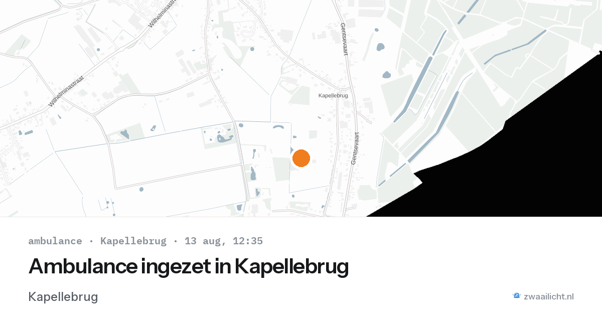 Ambulance ingezet in Kapellebrug — 13 aug 2026