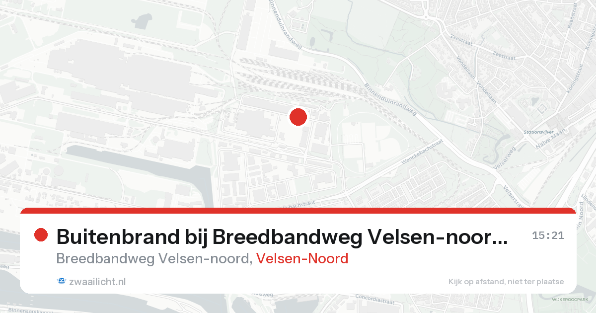 Buitenbrand bij Breedbandweg Velsen-noord in Velsen-Noord — 24 aug 2026