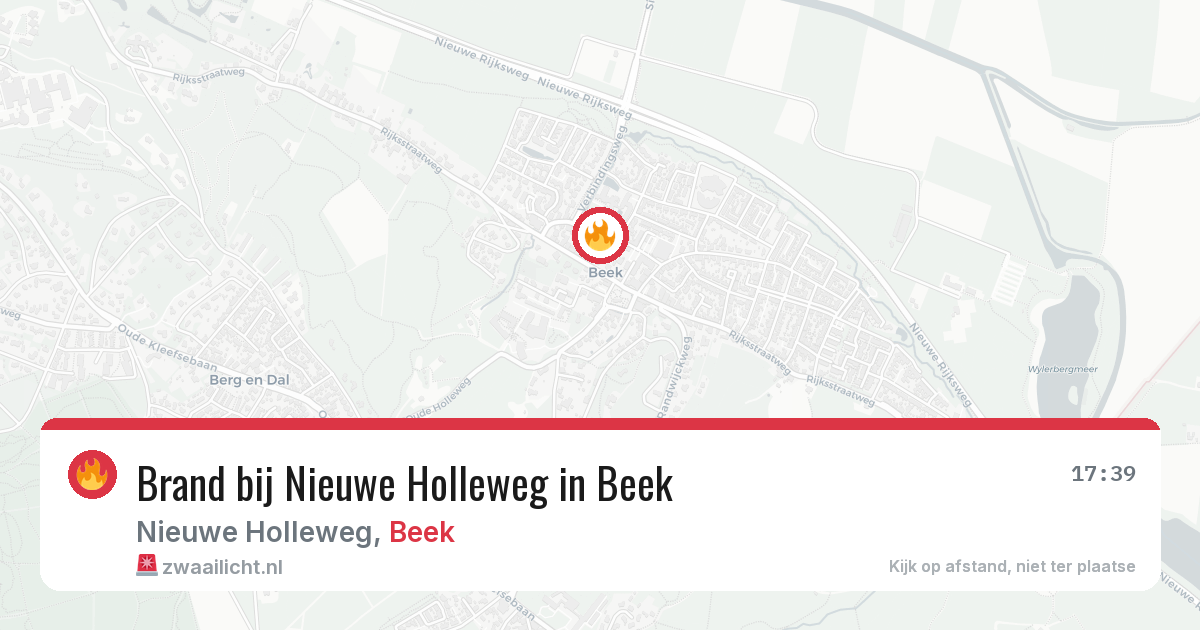 Brand bij Nieuwe Holleweg in Beek — 18 mei 2026