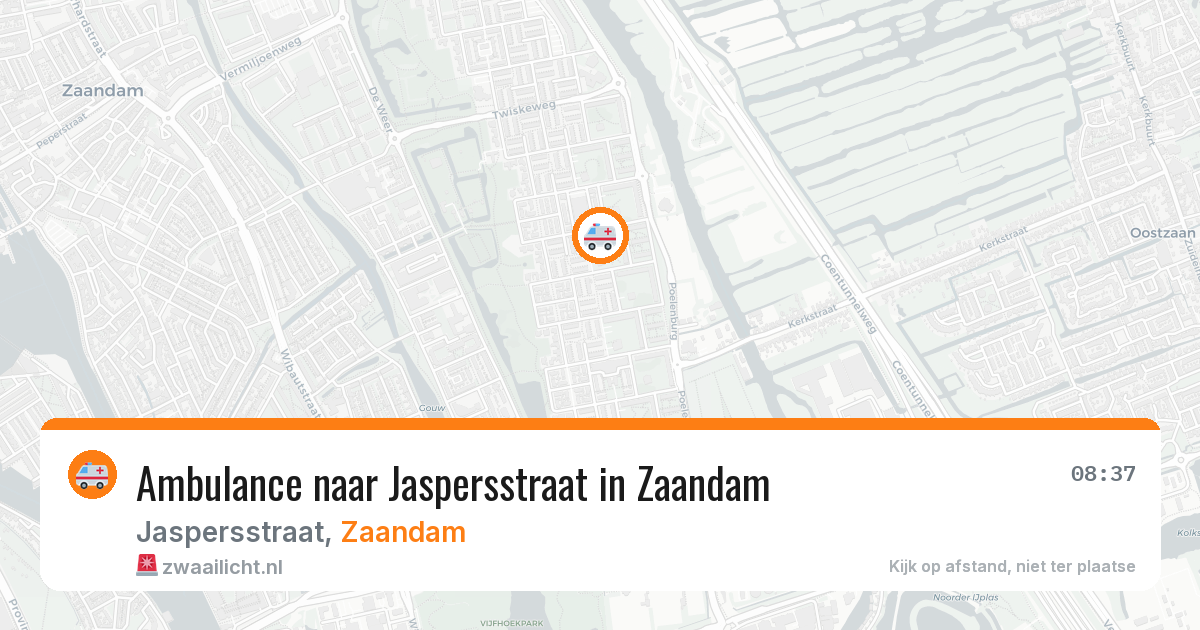 Ambulance naar Jaspersstraat in Zaandam — 22 jun 2026