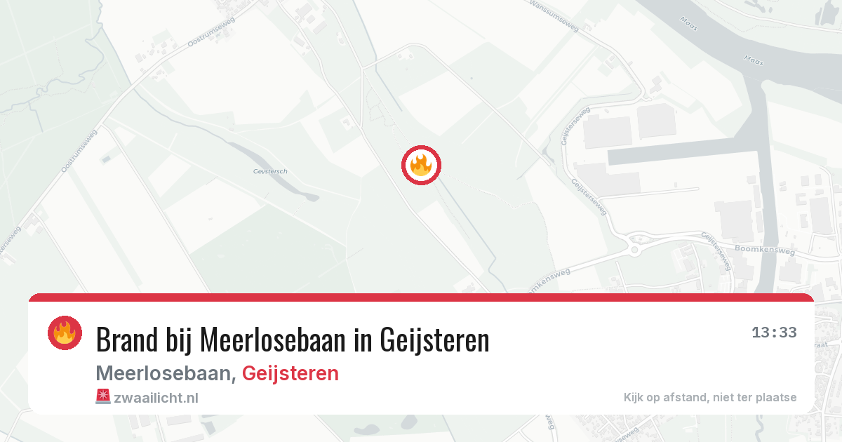 Brand bij Meerlosebaan in Geijsteren — 28 jul 2026