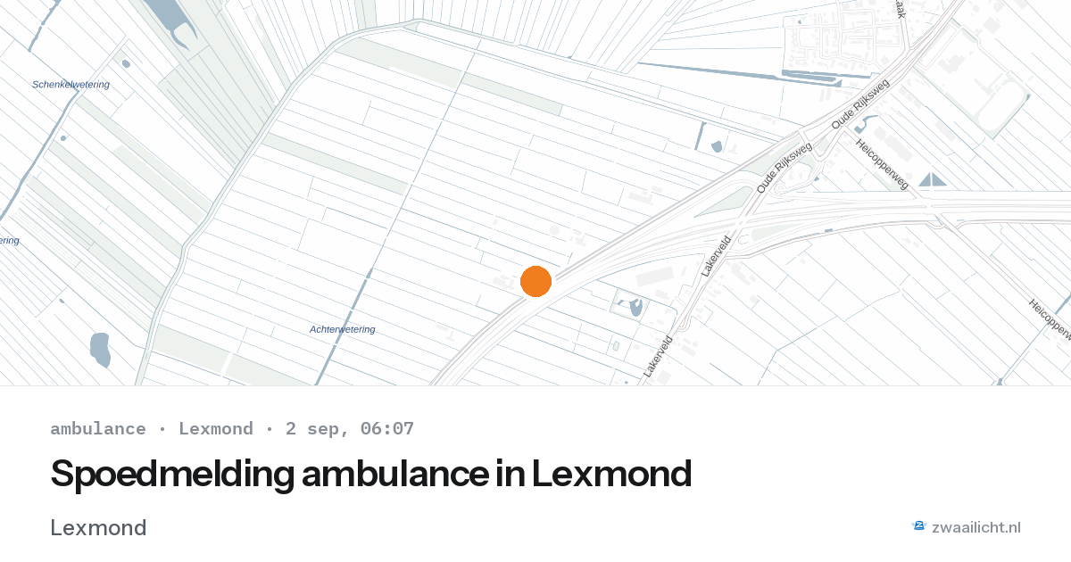 Spoedmelding ambulance in Lexmond — 2 sep 2026