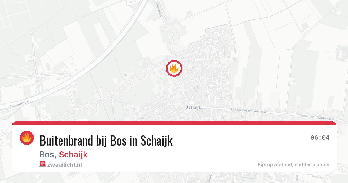 Buitenbrand bij Bos in Schaijk — 9 aug 2026
