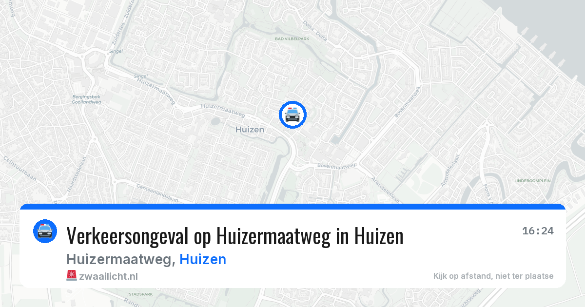 Verkeersongeval op Huizermaatweg in Huizen — 30 mrt 2026