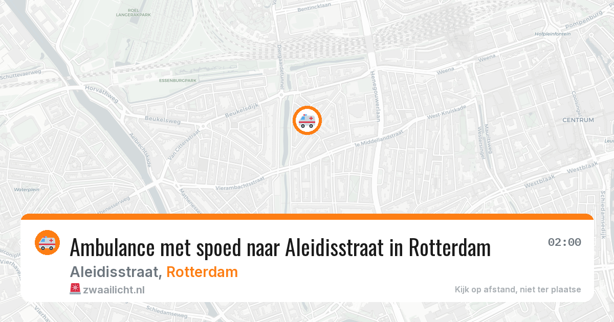 Ambulance met spoed naar Aleidisstraat in Rotterdam — 26 mrt 2026
