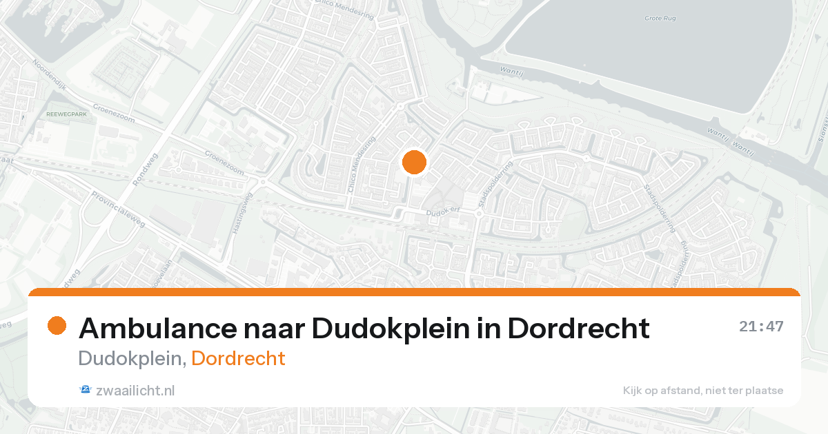 Ambulance naar Dudokplein in Dordrecht — 16 aug 2026
