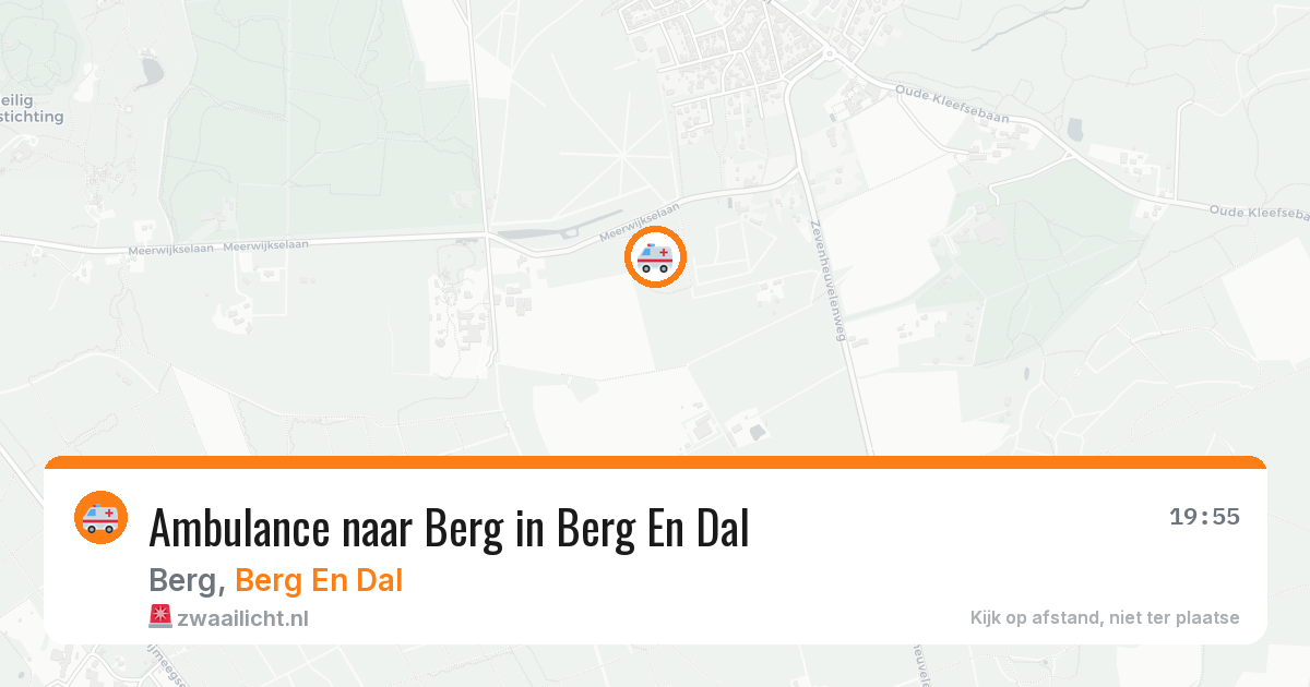 Ambulance naar Berg in Berg En Dal — 16 mei 2026