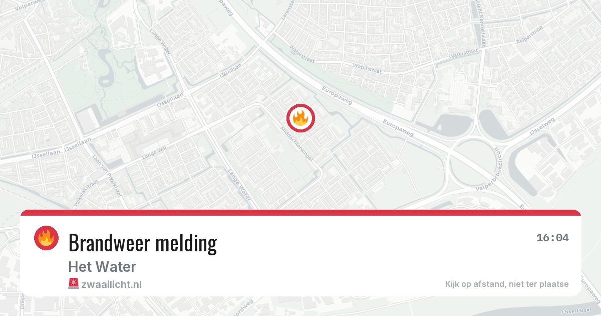 Brandweer melding — 15 mei 2026