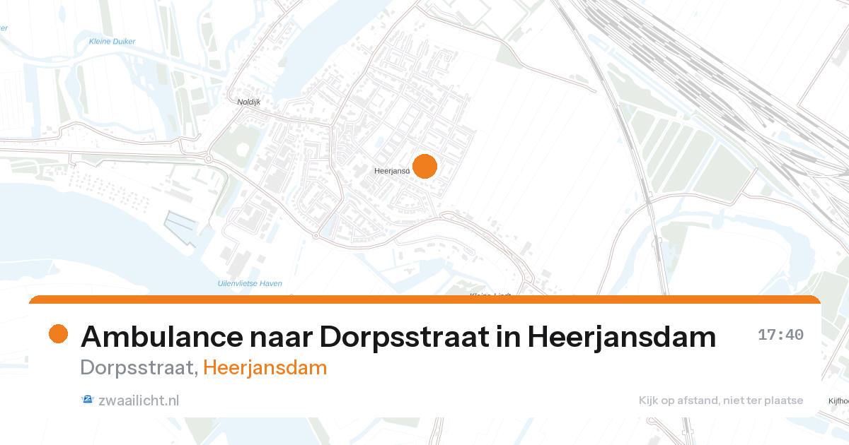 Ambulance naar Dorpsstraat in Heerjansdam — 26 aug 2026