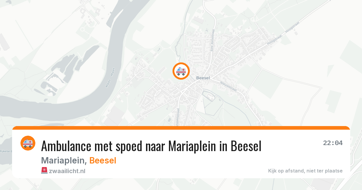 Ambulance met spoed naar Mariaplein in Beesel — 25 jun 2026