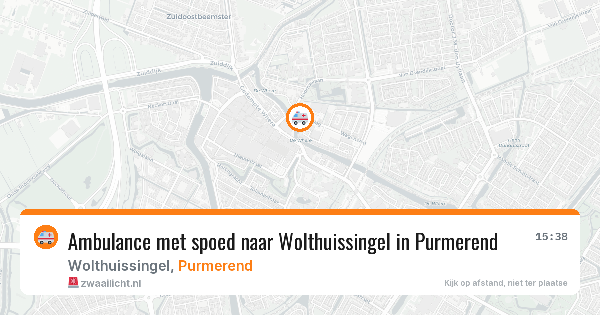 Ambulance met spoed naar Wolthuissingel in Purmerend — 17 apr 2026