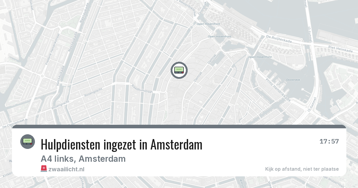 Hulpdiensten ingezet in Amsterdam — 23 jun 2026 | 🚨 Zwaailicht.nl