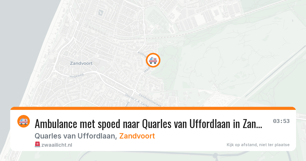 Ambulance met spoed naar Quarles van Uffordlaan in Zandvoort — 4 mei 2026