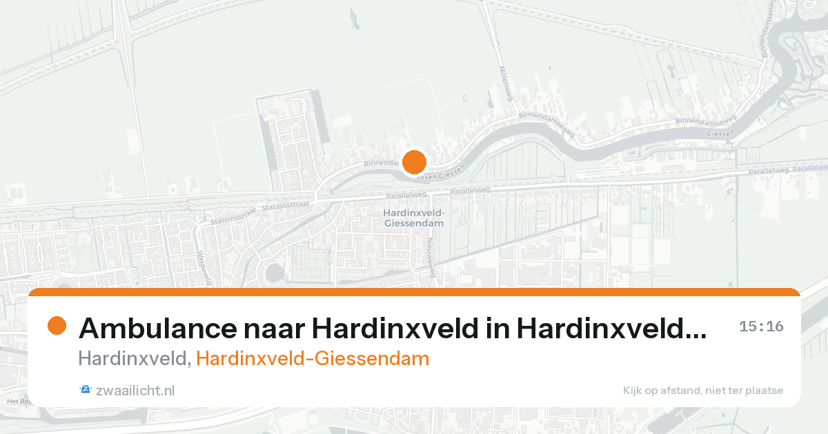 Ambulance naar Hardinxveld in Hardinxveld-Giessendam — 29 jun 2026