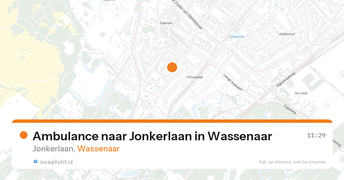 Ambulance naar Jonkerlaan in Wassenaar — 26 aug 2026