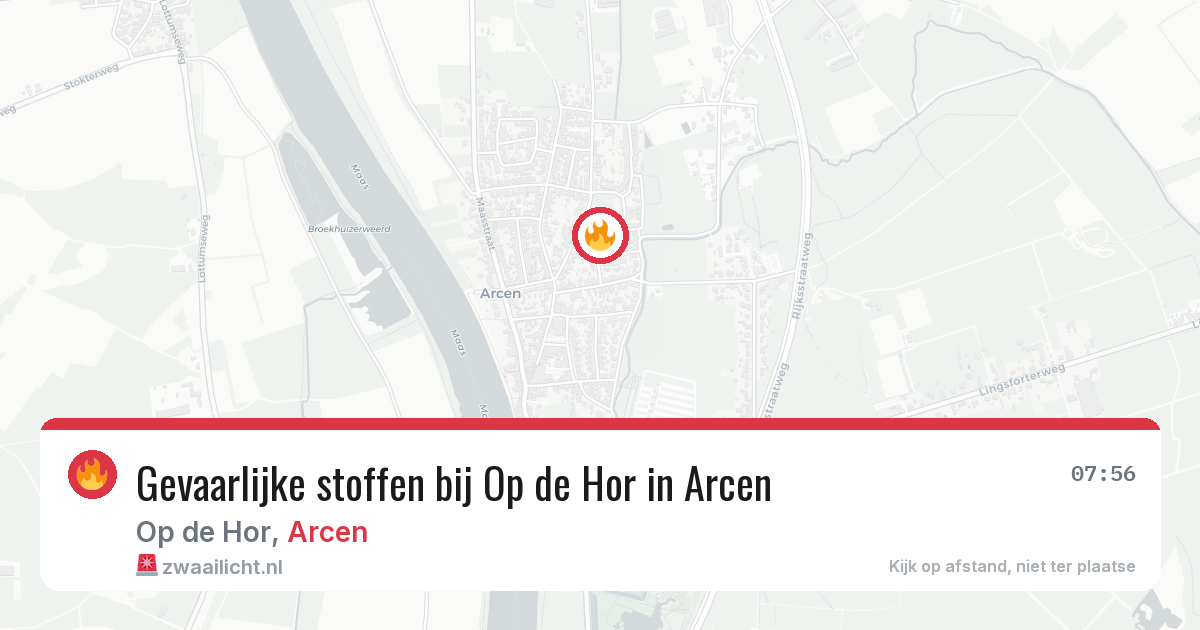 Gevaarlijke stoffen bij Op de Hor in Arcen — 11 mrt 2026