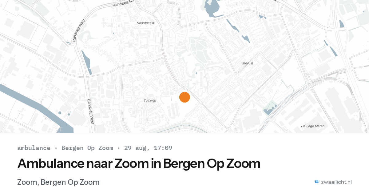 Ambulance naar Zoom in Bergen Op Zoom — 29 aug 2026