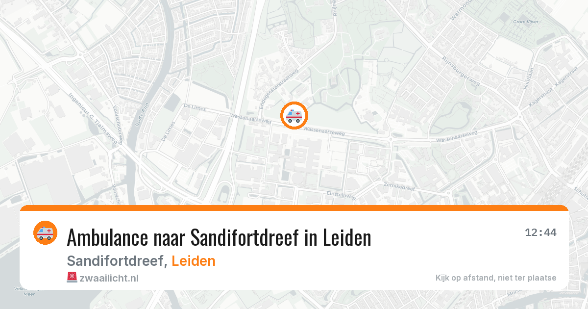 Ambulance naar Sandifortdreef in Leiden — 18 mrt 2026