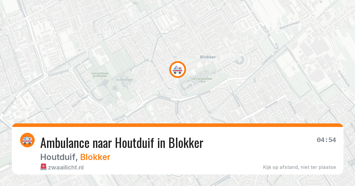 Ambulance naar Houtduif in Blokker — 27 jun 2026