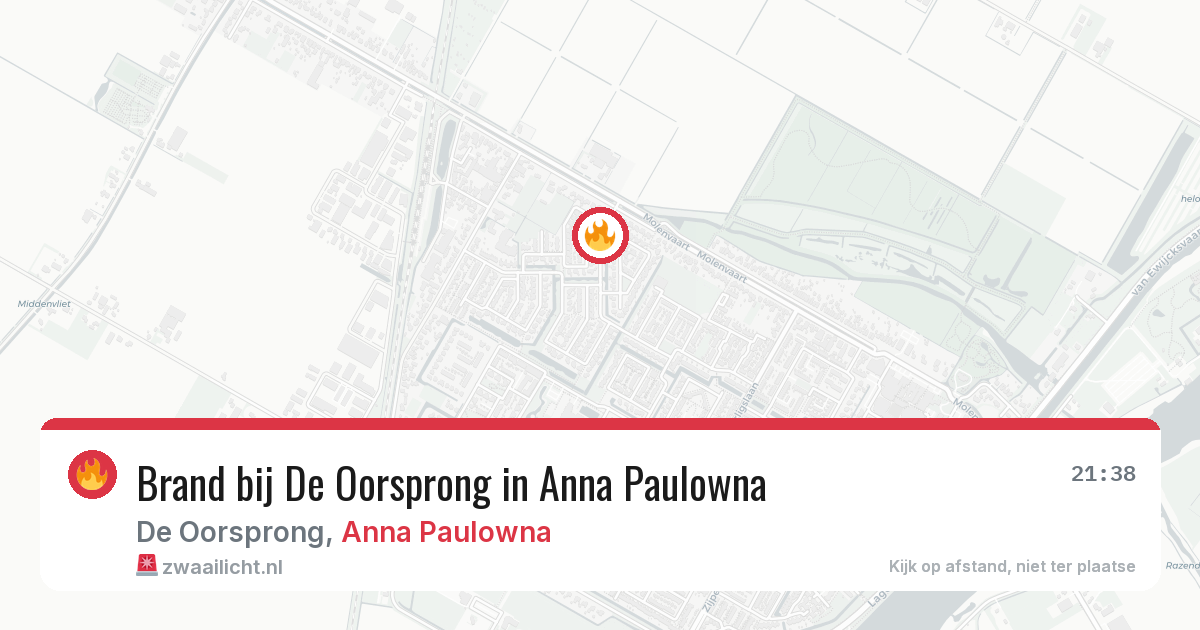Brand bij De Oorsprong in Anna Paulowna — 20 jun 2026