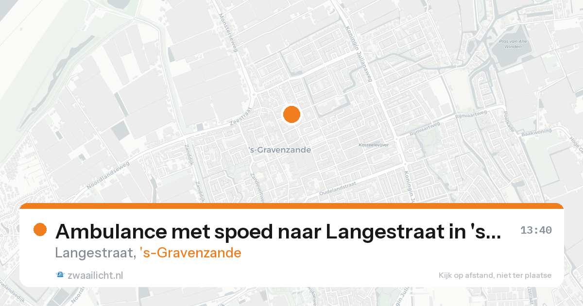 Ambulance met spoed naar Langestraat in 's-Gravenzande — 16 aug 2026