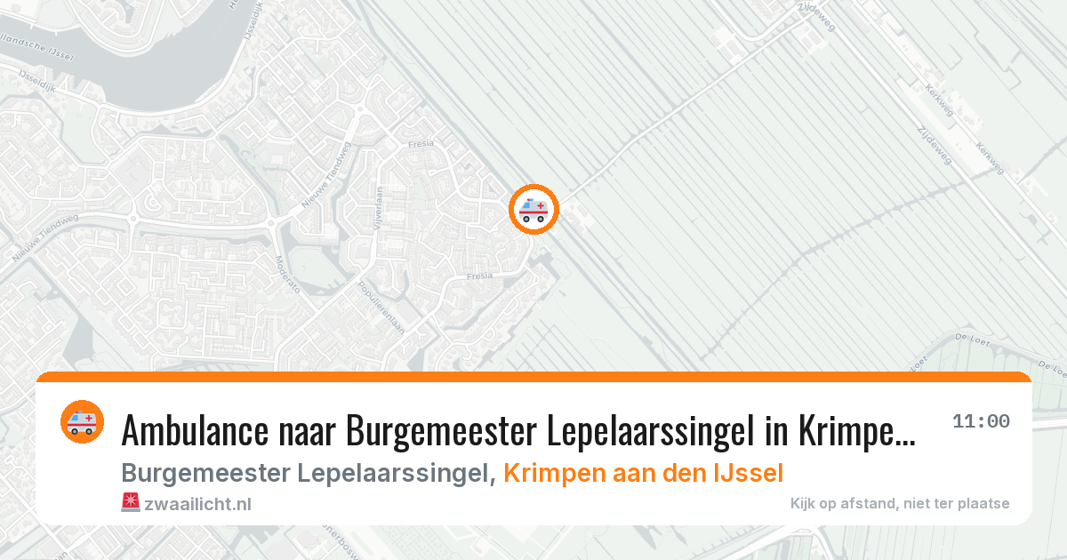 Ambulance naar Burgemeester Lepelaarssingel in Krimpen aan den IJssel — 29 jan 2026