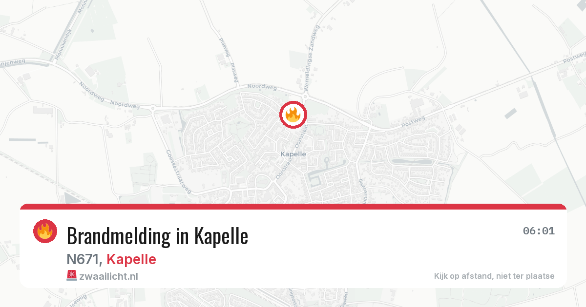 Brandmelding in Kapelle — 2 aug 2026