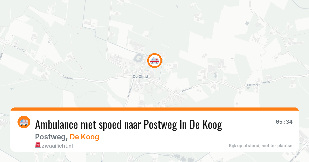 Ambulance met spoed naar Postweg in De Koog — 21 jun 2026