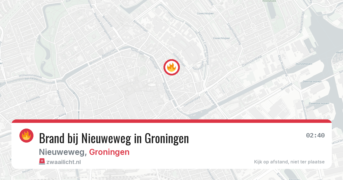 Brand bij Nieuweweg in Groningen — 25 mei 2026