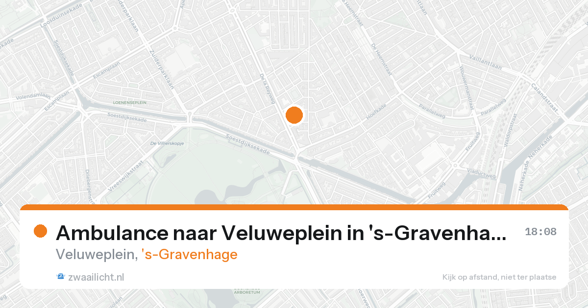 Ambulance naar Veluweplein in 's-Gravenhage — 20 aug 2026