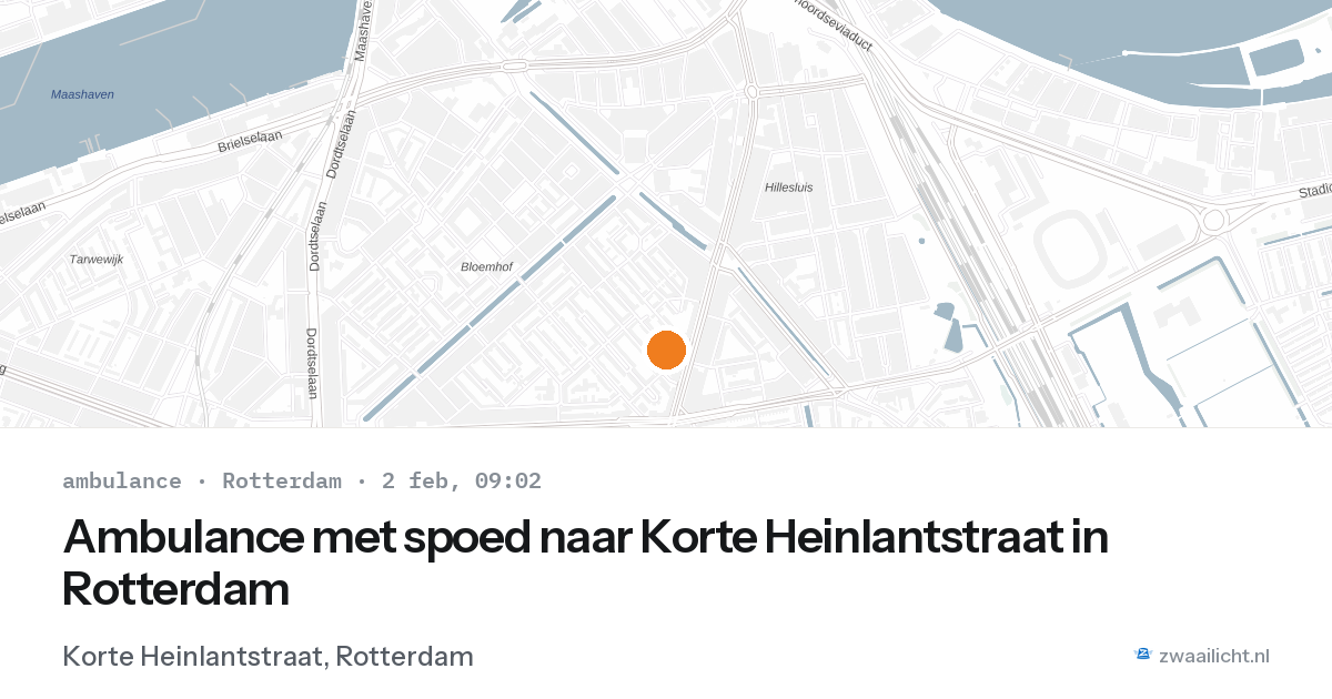 Ambulance met spoed naar Korte Heinlantstraat in Rotterdam — 2 feb 2026