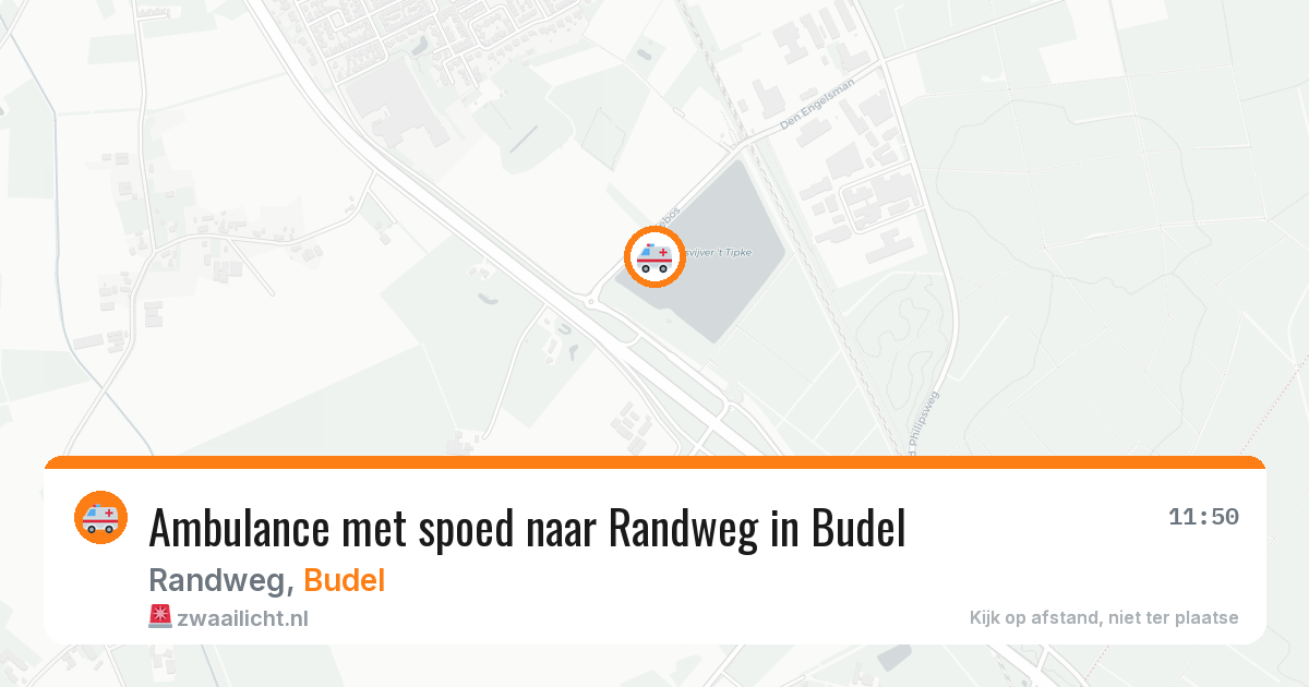 Ambulance met spoed naar Randweg in Budel — 17 jul 2026