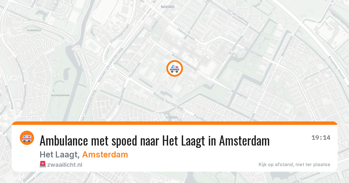 Ambulance met spoed naar Het Laagt in Amsterdam — 31 mei 2026