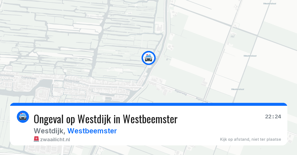 Ongeval op Westdijk in Westbeemster — 25 jul 2026