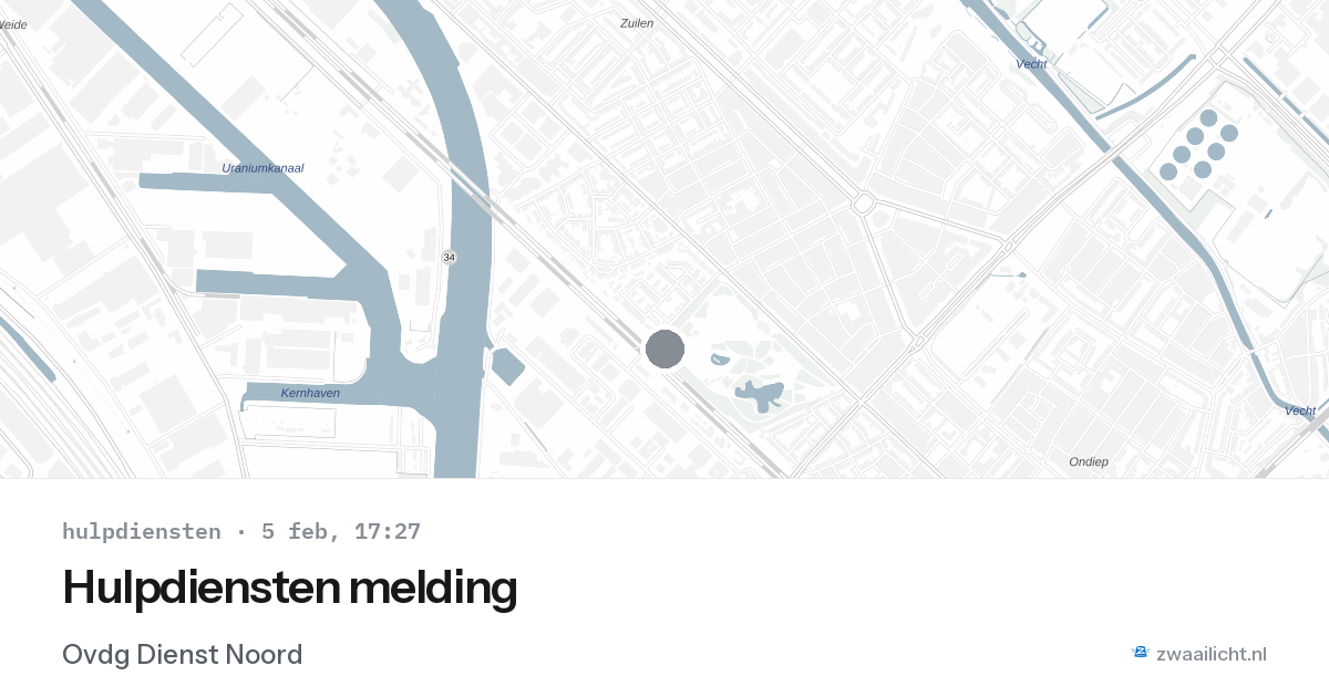 Hulpdiensten melding — 5 feb 2026