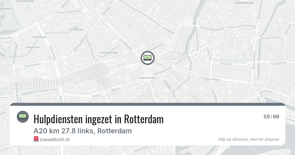 Hulpdiensten ingezet in Rotterdam — 4 mrt 2026 | 🚨 Zwaailicht.nl