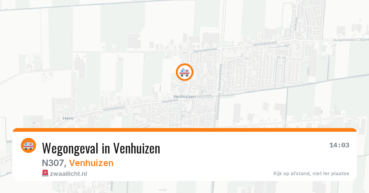 Wegongeval in Venhuizen — 7 mrt 2026